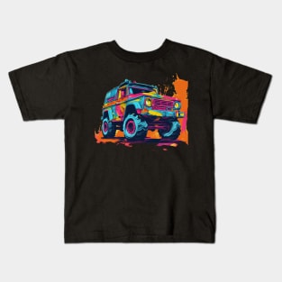 pop art style 4x4 offroad crawler truck Kids T-Shirt